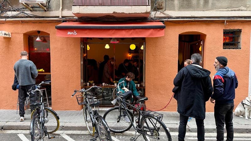 Café Anis storefront in Barceloneta